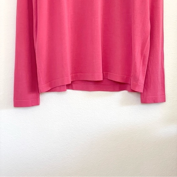 Malo Lightweight Cotton Crewneck Long Sleeve Knit Pullover Pink IT 52 US Medium - Picture 4 of 13
